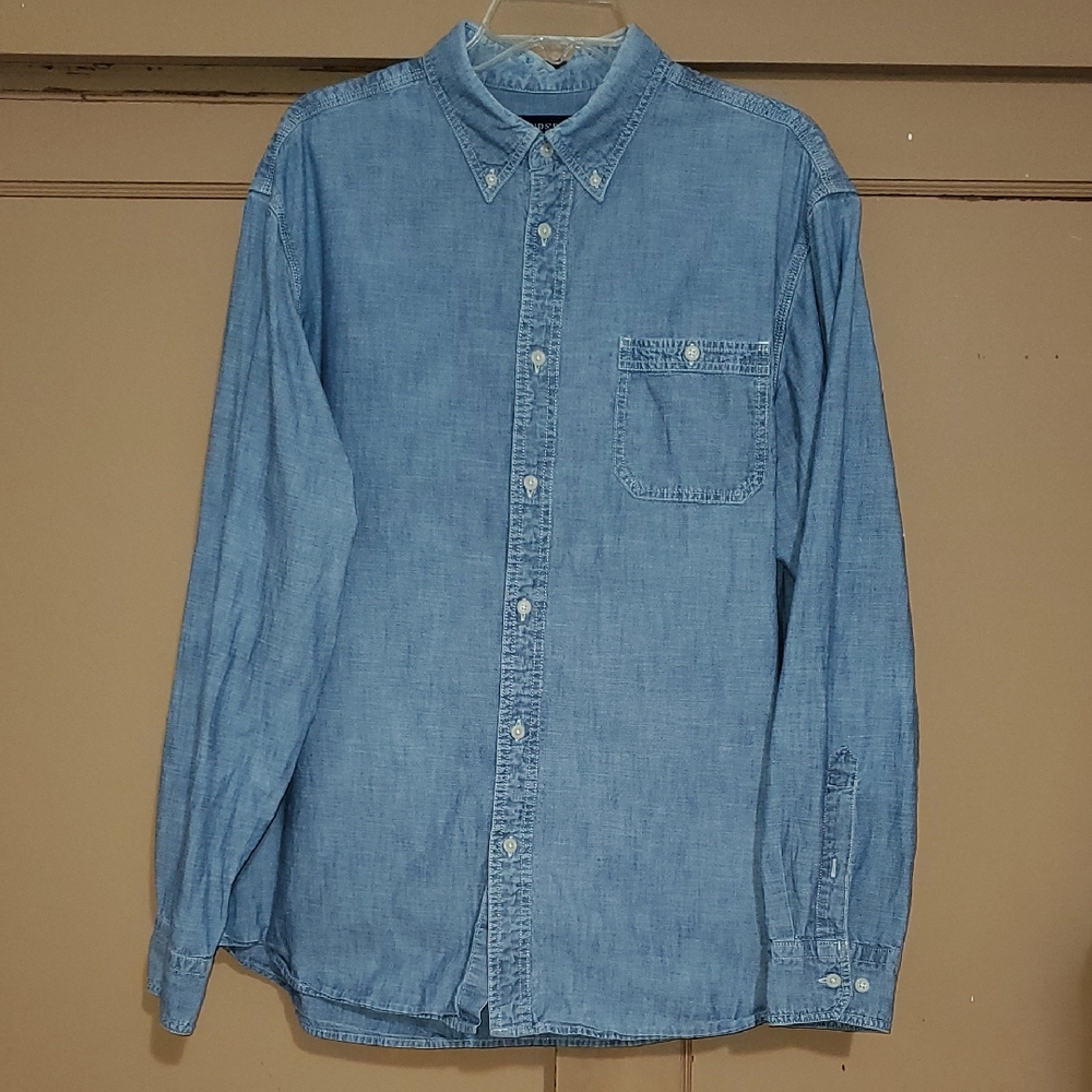 L.L. Bean Light Blue Casual Button Down Shirt